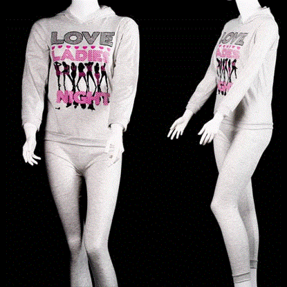 تصویر  بلوز شلوار طرح  love در2 رنگ