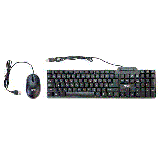 تصویر  کیبرد و موس Keyboard and Mouse ROYAL KM201