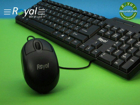 تصویر  کیبرد و موس Keyboard and Mouse ROYAL KM201