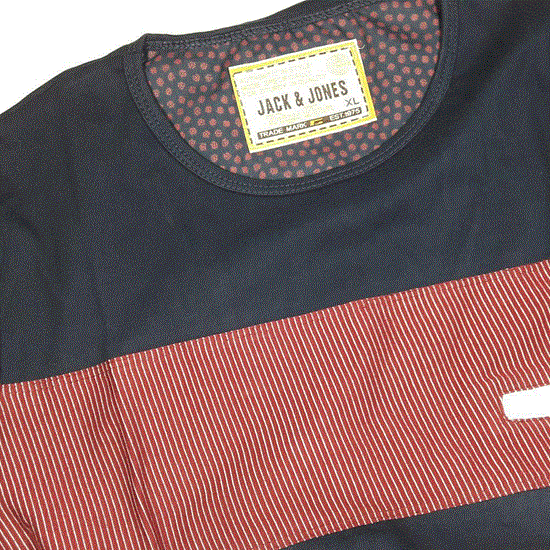 تصویر  تی شرت مردانه دو رنگ ( نخ پنبه.  پارچه ترک ) Jack & Jones