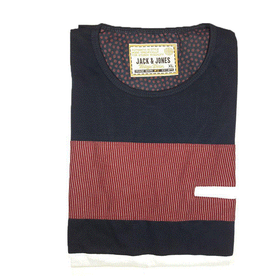 تصویر  تی شرت مردانه دو رنگ ( نخ پنبه.  پارچه ترک ) Jack & Jones