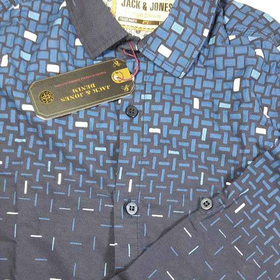 تصویر  پیراهن طرح دار نخ پنبه ترک Jack & Jones