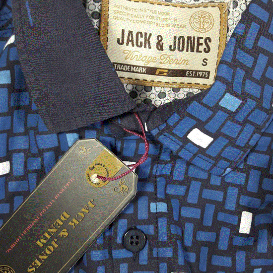 تصویر  پیراهن طرح دار نخ پنبه ترک Jack & Jones