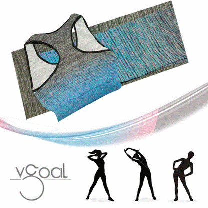 تصویر  تاپ و شلوار ورزشی زنانه آبی VGOAL