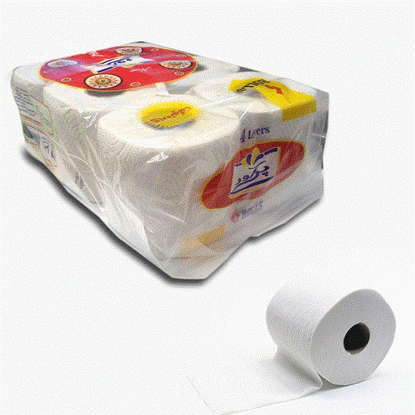 تصویر  دستمال توالت رولی پراور بسته 6عددی