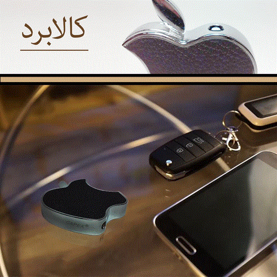 تصویر  فندک لاکچری طرح اپل نقره ای