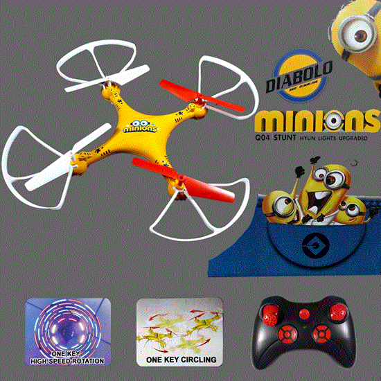 تصویر  کواد کوپتر 4 پره مدل مینیون Flying quad coopter