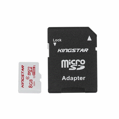 تصویر  کارت حافظه MicroSDHC کینگ استار ظرفیت 8GB کلاس 10 استاندارد UHS-I U1 سرعت 45MBps همراه با آداپتور   king star memory card