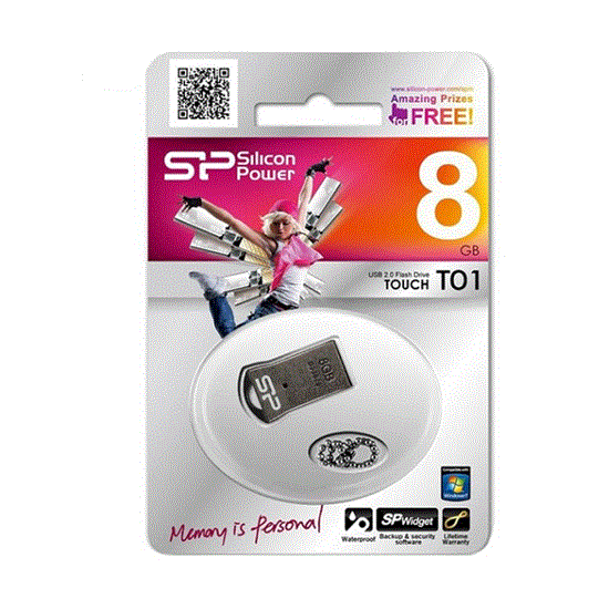 تصویر  فلش مموری سیلیکون پاور مدل T01 ظرفیت8GB