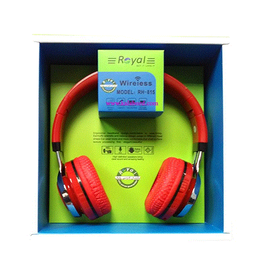 تصویر  هدفون حرفه ای رویال قرمز مدل RH-815
