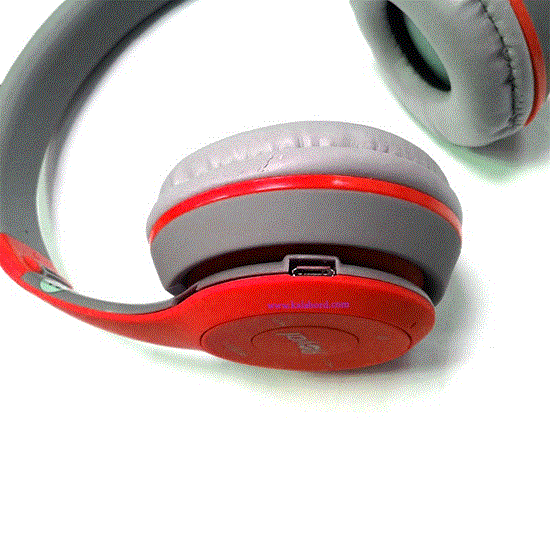 تصویر  هدفون رویال قرمز مدل ROYAL wireless Headphone RH-812
