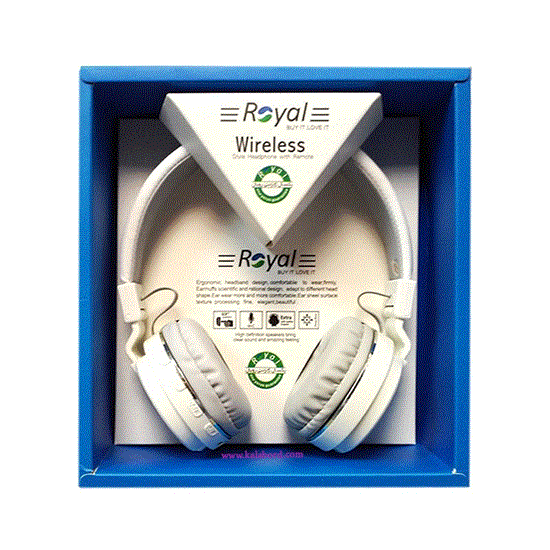 تصویر  هدفون رویال سفید مدل ROYAL wireless Headphone RH-813