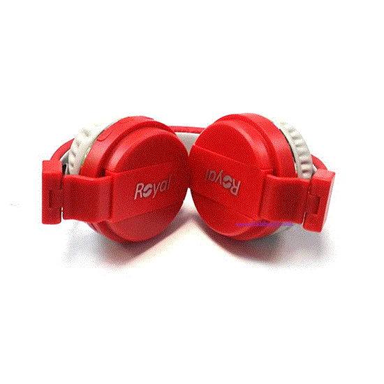 تصویر  هدفون رویال قرمز مدل ROYAL wireless Headphone RH-813