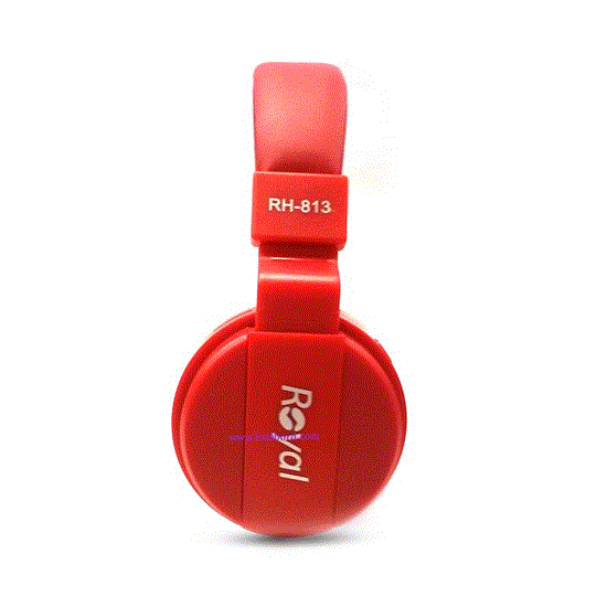 تصویر  هدفون رویال قرمز مدل ROYAL wireless Headphone RH-813