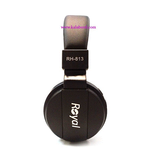 تصویر  هدفون رویال مشکی مدل ROYAL wireless Headphone RH-813