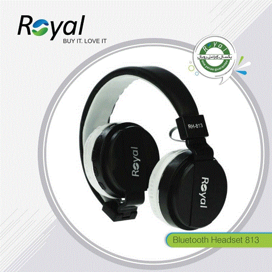 تصویر  هدفون رویال مشکی مدل ROYAL wireless Headphone RH-813