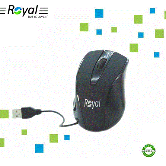تصویر  موس حرفه ای رویال مشکی مدل Royal mouse M131