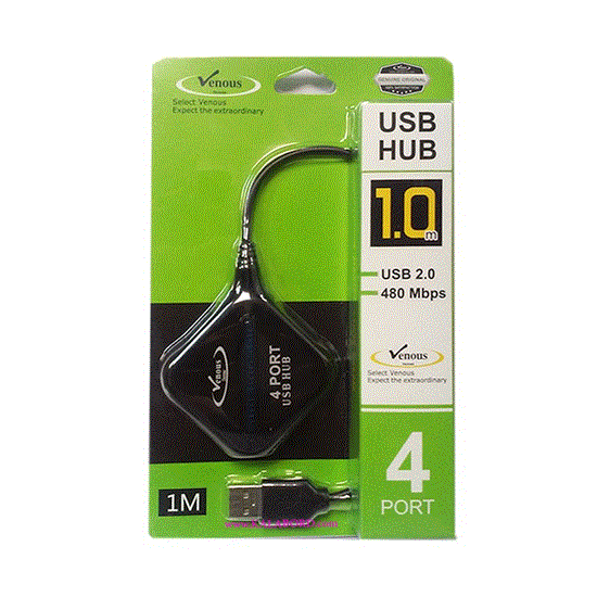 تصویر  هاب 4 پورت ونوس مدل VENOUS usb hub PVH185