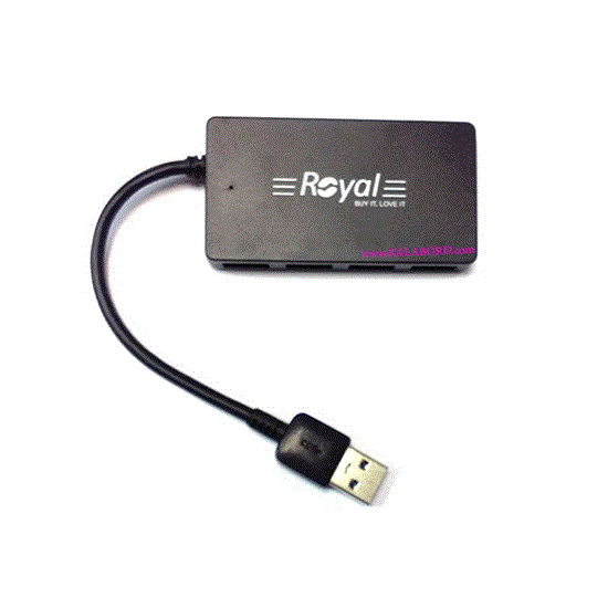 تصویر  هاب 4 پورت رویال مدل Royal usb 3 Hub RH3-413