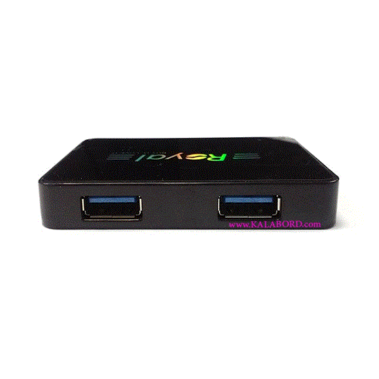 تصویر  هاب 4 پورت رویال مدل Royal usb 3 Hub RH3-414