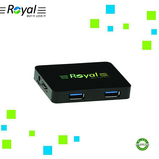 تصویر  هاب 4 پورت رویال مدل Royal usb 3 Hub RH3-414