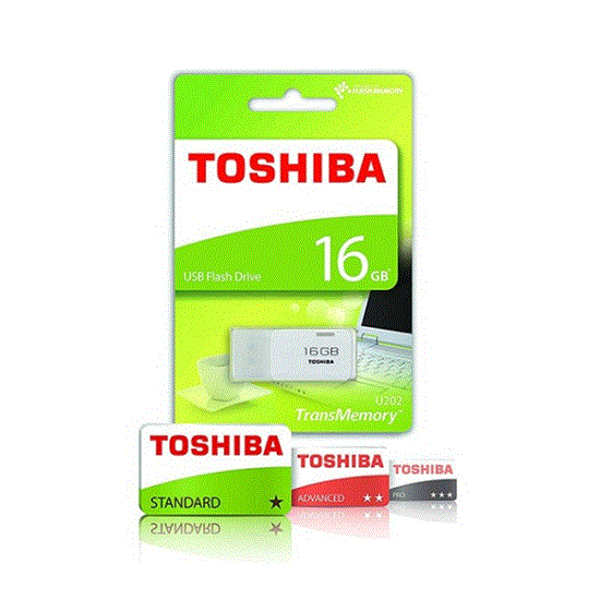 تصویر  فلش مموری توشیبا 16GB مدل U202