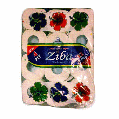 تصویر  دستمال توالت رولی زیبا بسته 12 عددی