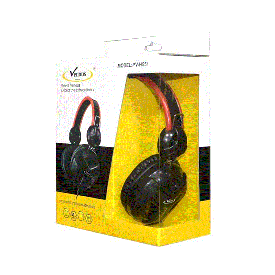 تصویر  هدفون سیم دارومیکروفن دار ونوس مدلPV-HB551