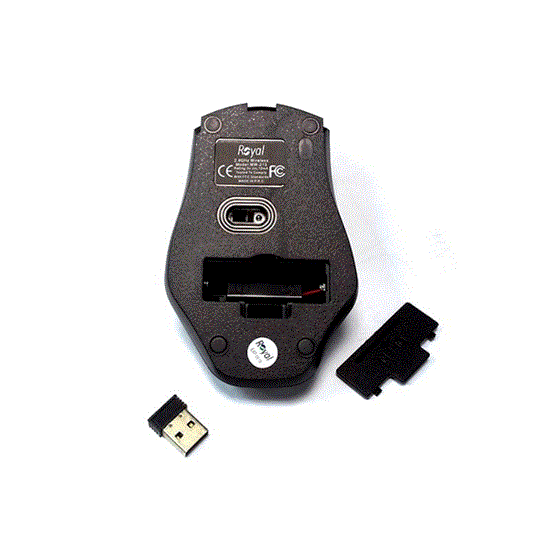 تصویر  موس بی سیم وایرلس رویال سفید مدل MW-213