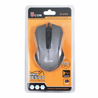 تصویر  موس مشکی سیم داریوکام  M-6466