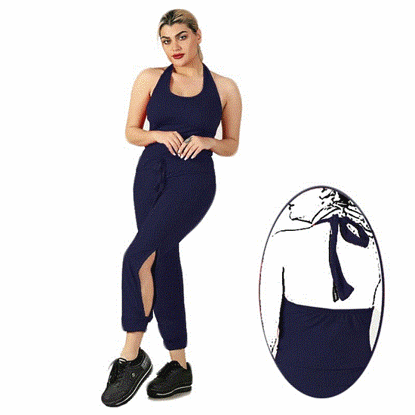 تصویر  سرهمی اسپرت دور گردنی رنگ سرمه ای