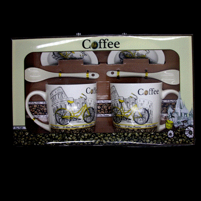 تصویر  ست ماگ دو نفره طرح دوچرخه