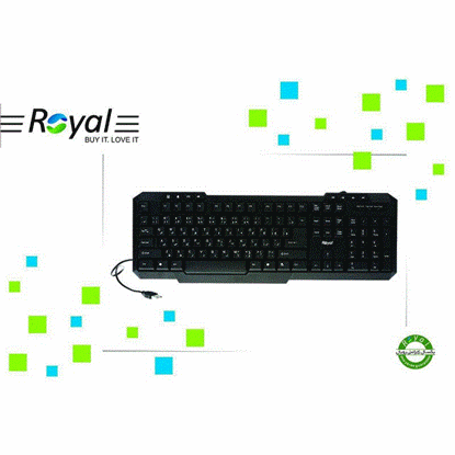 تصویر  کیبورد مولتی مدیا رویال مدل K-204