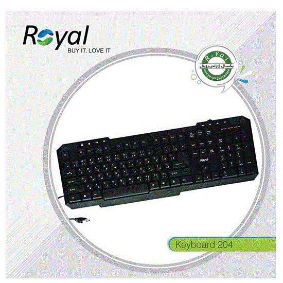 تصویر  کیبورد مولتی مدیا رویال مدل K-204