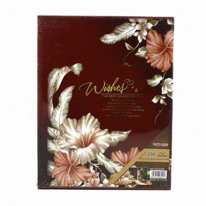 تصویر  آلبوم عکس طرح گلدار با ظرفیت 200عکس
