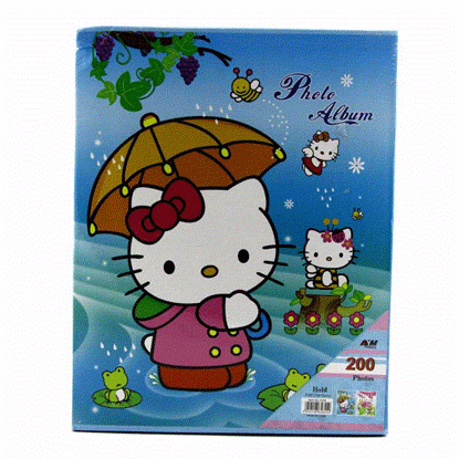 تصویر  آلبوم عکس طرح کیتی آبی با ظرفیت 200عکس