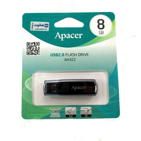 تصویر  فلش مموری اپیسر مدل AH322 ظرفیت 8GB