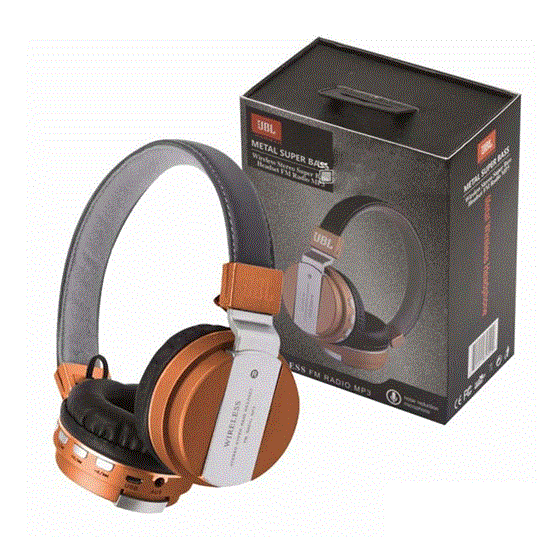 تصویر  هدفون بلوتوثی فلزی JBL مدل jB55 طلایی