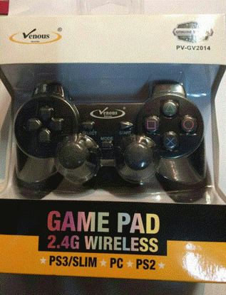 تصویر  دسته بازی تک وایرلس  شوک دار ونوس pc,ps2,ps3