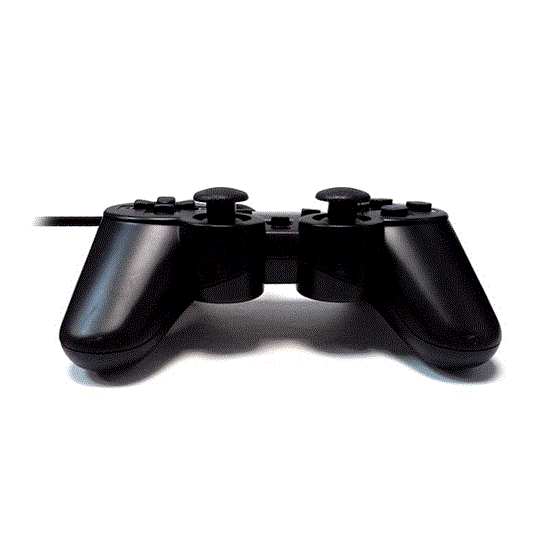 تصویر  دسته بازی تک شوکدار مشکی ونوس ps2