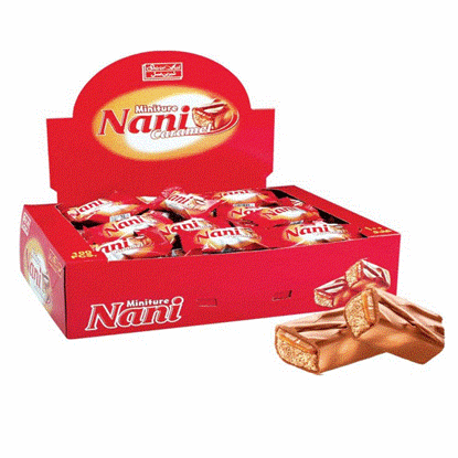 تصویر  شکلات مینیچر نانی کاراملی شیرین عسل 100 عددی