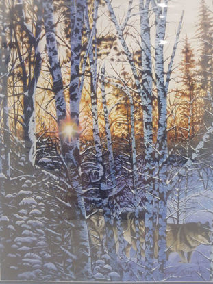 تصویر  پازل 1000 تکه  طرح جنگل و روباه