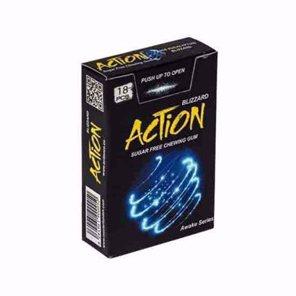 تصویر  آدامس دراژه بدون شکر با طعم اکالیپتوس اکشن مدلBLIZZARD