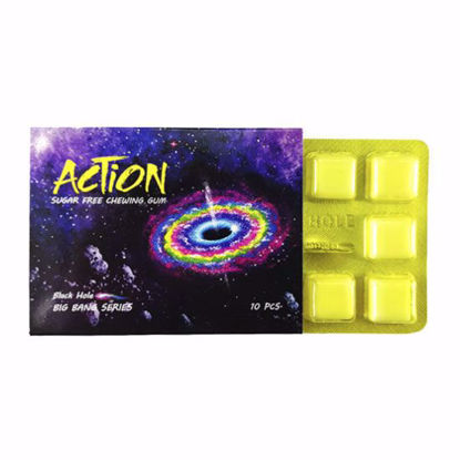 تصویر  آدامس دراژه ترش اکشن بدون شکر با طعم بلک هول