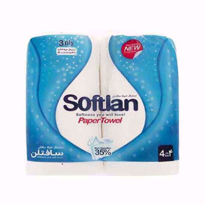 تصویر  دستمال حوله ای کاغذی سافتلن بسته4عددی
