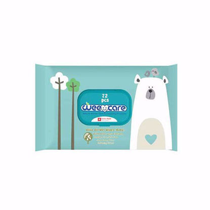 تصویر  دستمال مرطوب WEE CARE بسته 72 عددی ( سبز)