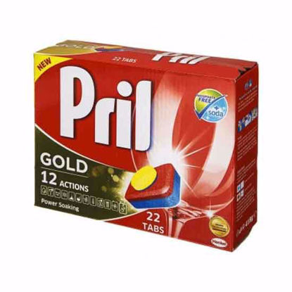 تصویر  قرص ماشین ظرفشویی پریل مدل GOLD بسته 22 عددی