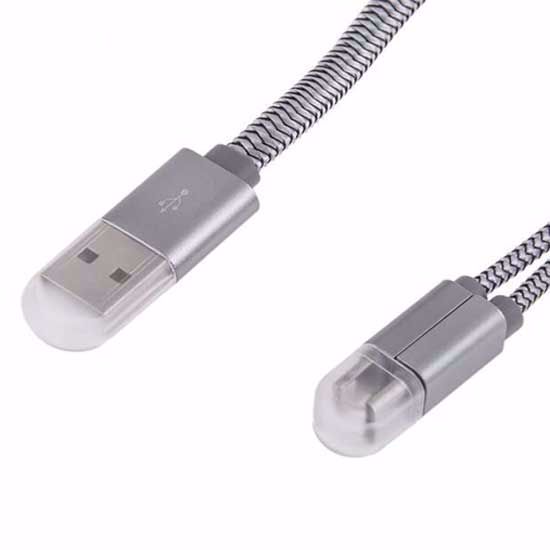 تصویر  کابل تبدیل USB بهMICRO USBلایتنینگ الدینیو مدل LS17 طول 2 متر