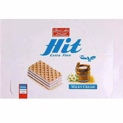 تصویر  ویفرکرم شیری شیرین عسل مدل هیت بسته 100 عددی