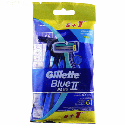 بسته ی خودتراش ژیلت مدل BLUE2 PLUS بسته5+1